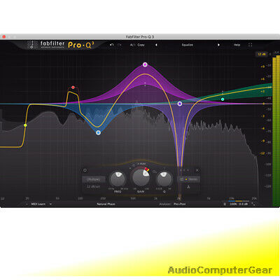 Fabfilter Pro-q 3 Equalizer Fab Filter Eq 2 Audio Software Plug-in New Version 3