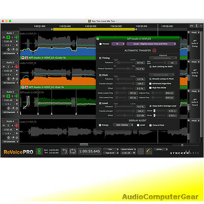 Synchro Arts Revoice Pro 4.2 (latest) Pitch Time Correction Audio Software New
