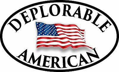 Deplorable American Flag Decal Window Bumper Sticker Political Trump